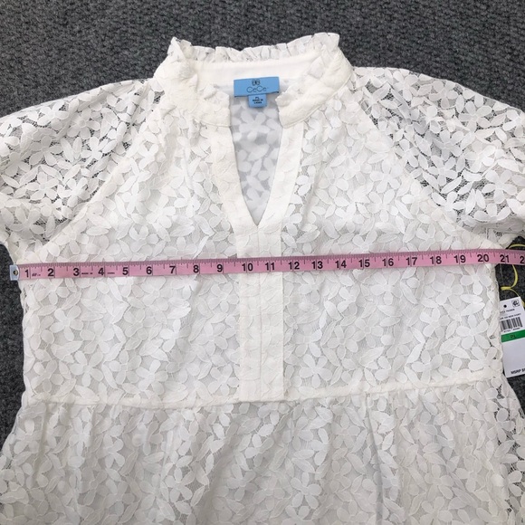 CeCe puff sleeve babydoll lace mini dress size PL - Picture 6 of 13